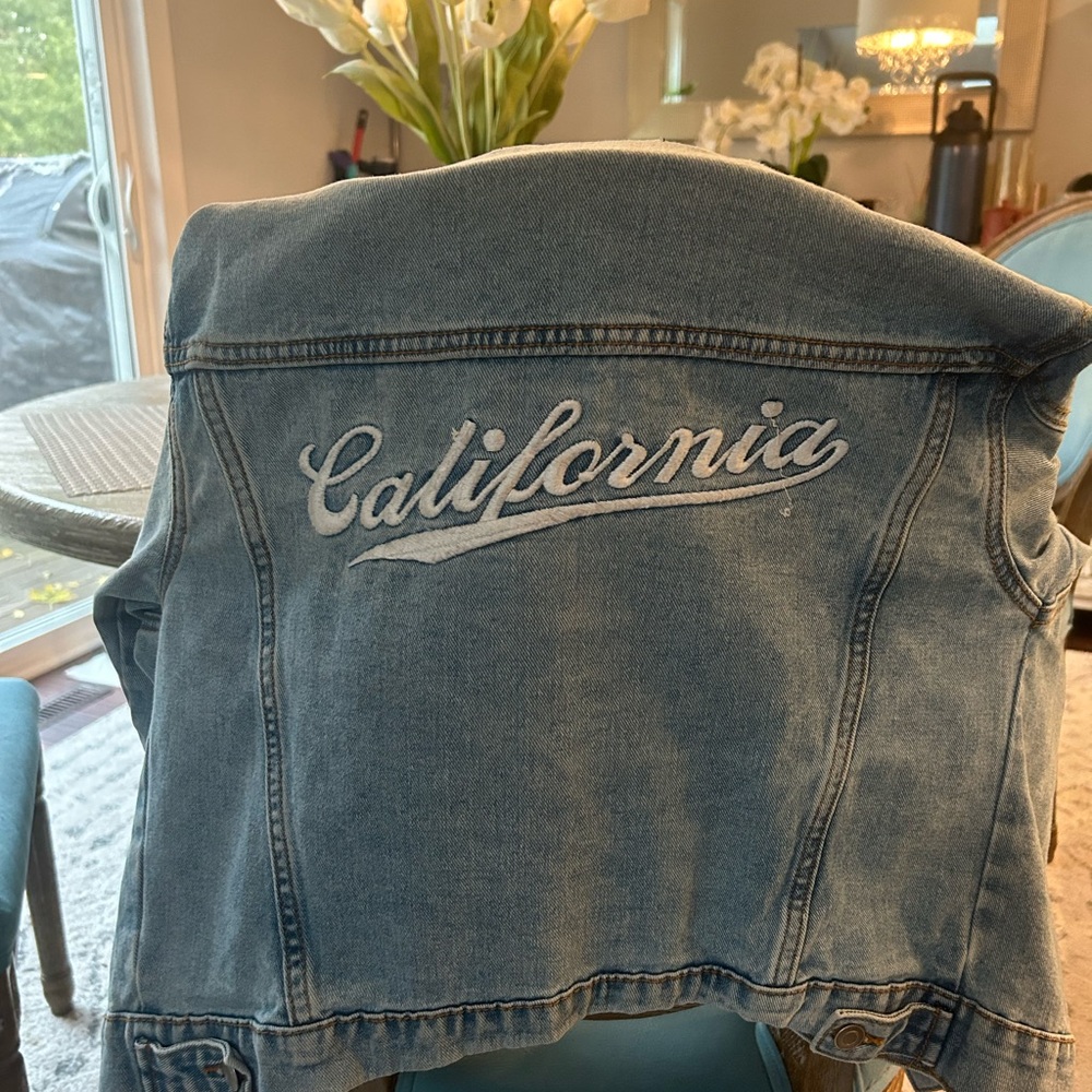 Light wash jean jacket.